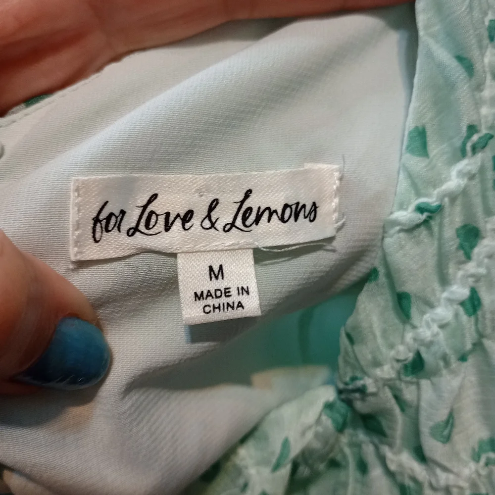 For Love And Lemons Drea Scrunchie Dot Mini Dress